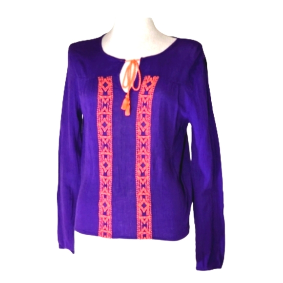 Decree Boho Top Purple Size M - Picture 1 of 15